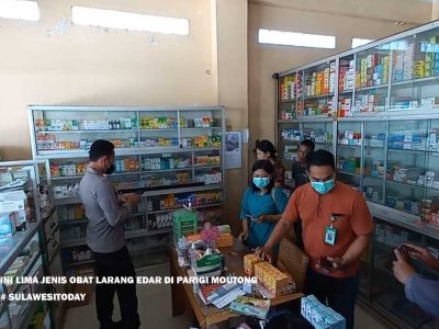 Ini Lima Jenis Obat Larang Edar di Parigi Moutong