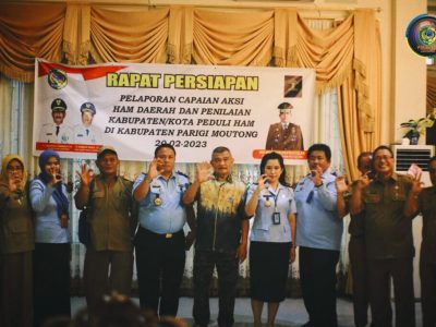 Maksimalkan Capaian Pelaporan Aksi HAM Daerah B.04 tahun 2023 diparimo ‘Bupati Samsurizal Gelar Rapat Bersama Kementerian Hukum dan HAM Perwakilan Sulteng