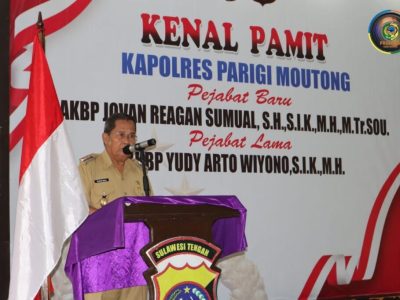 Prosesi acara Pisah Sambut Kapolres Lama dan Baru : Wakil Bupati Badrun Nggai apresiasi Kinerja dan dedikasi Kapolres lama