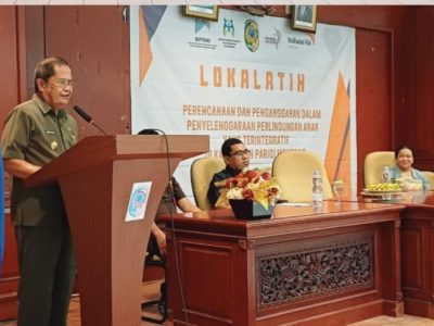 Wabup Badrun Nggai Resmi Membuka Lokalatih Penyelenggaraan Pelayanan Anak diKab.Parimo