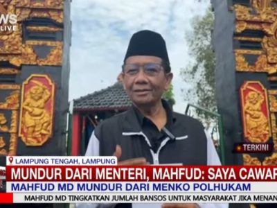 Mundur dari Kabinet Jokowi, Mahfud MD Lepas Seluruh Fasilitas Negara