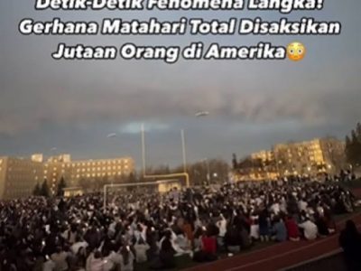 Fenomena Gerhana Matahari Total Disaksikan Ribuan Orang Di Amerika