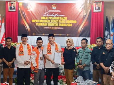 KPU Parigi Moutong Menerima Pendaftaran Dari Salah Satu Bapaslon Bupati dan Wakil Bupati