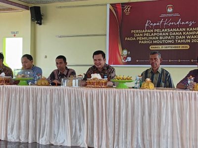 Gelar Rakor Persiapan Kampanye Cakada, KPU Parigi Moutong Sebut Akan Fokus Pada Pelaporan Dana dan Regulasi