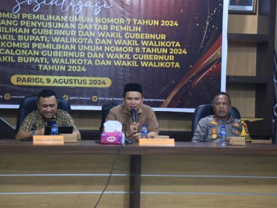 KPU Parigi Moutong Gelar Sosialisasi PKPU Nomor 7 dan 8 Tahun 2024, Maskar: Beri Edukasi ke Masyarakat Secara Berjenjang!
