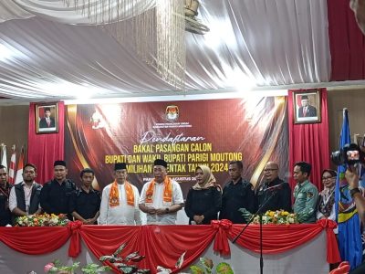 Pendaftaran Pasangan Calon Nizar-Ardi di KPU Parigi Moutong Berlangsung Khidmat