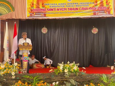 Bupati Parigi Moutong Serukan Persatuan saat Dharma Santi Nyepi 1948