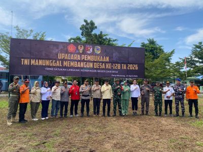 Bupati Parigi Moutong Tekankan Gotong Royong Saat Pembukaan TMMD ke-128 di Sausu