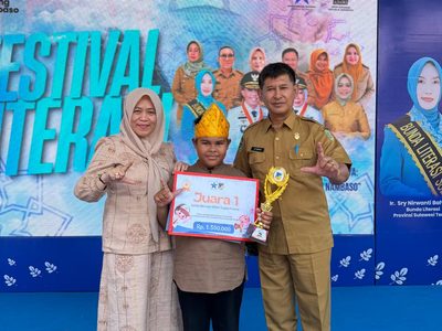 Bawa Bomban Tallu, Siswa SD Muhammadiyah Pelawa Juara 1 Lomba Bertutur Sulteng