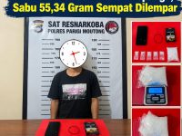 Polisi Amankan Pria di Mepanga, Sabu 55,34 Gram Sempat Dilempar